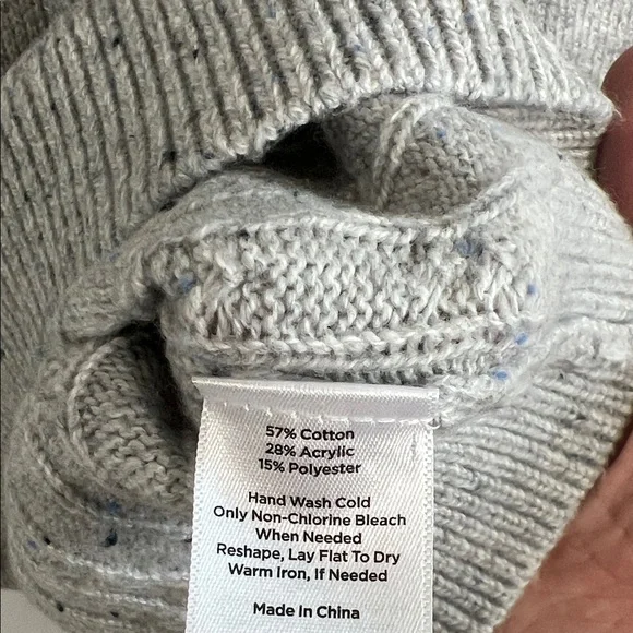 Talbots Gray Cable Knit Sweater with Button Detail - Size Small - Picture 5 of 5